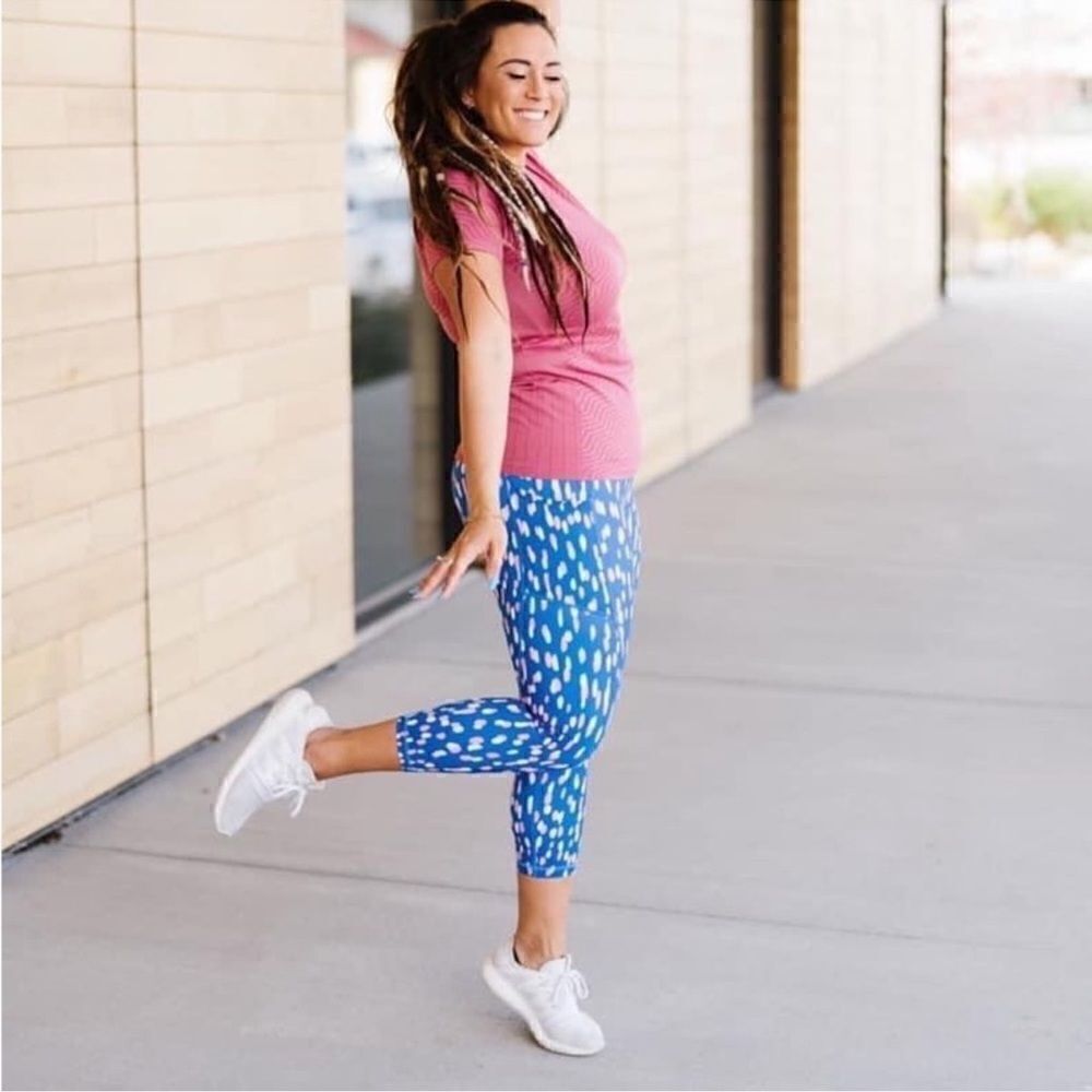 Zyia Active Drop Of Spring Pocket Light a Tight Hi-rise 7/8 Leggings